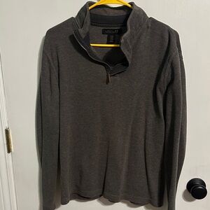 Lachlan  Men's dark brown Zip-Up‎ Sweater size medium